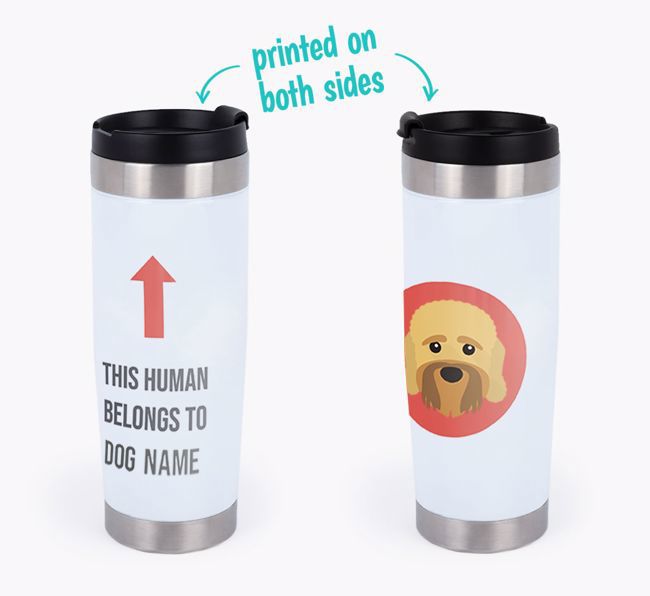 'This Human Belongs to...' - Personalized {breedFullName} Travel Mug